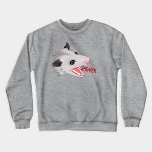 Pronoun opossum she/her Crewneck Sweatshirt